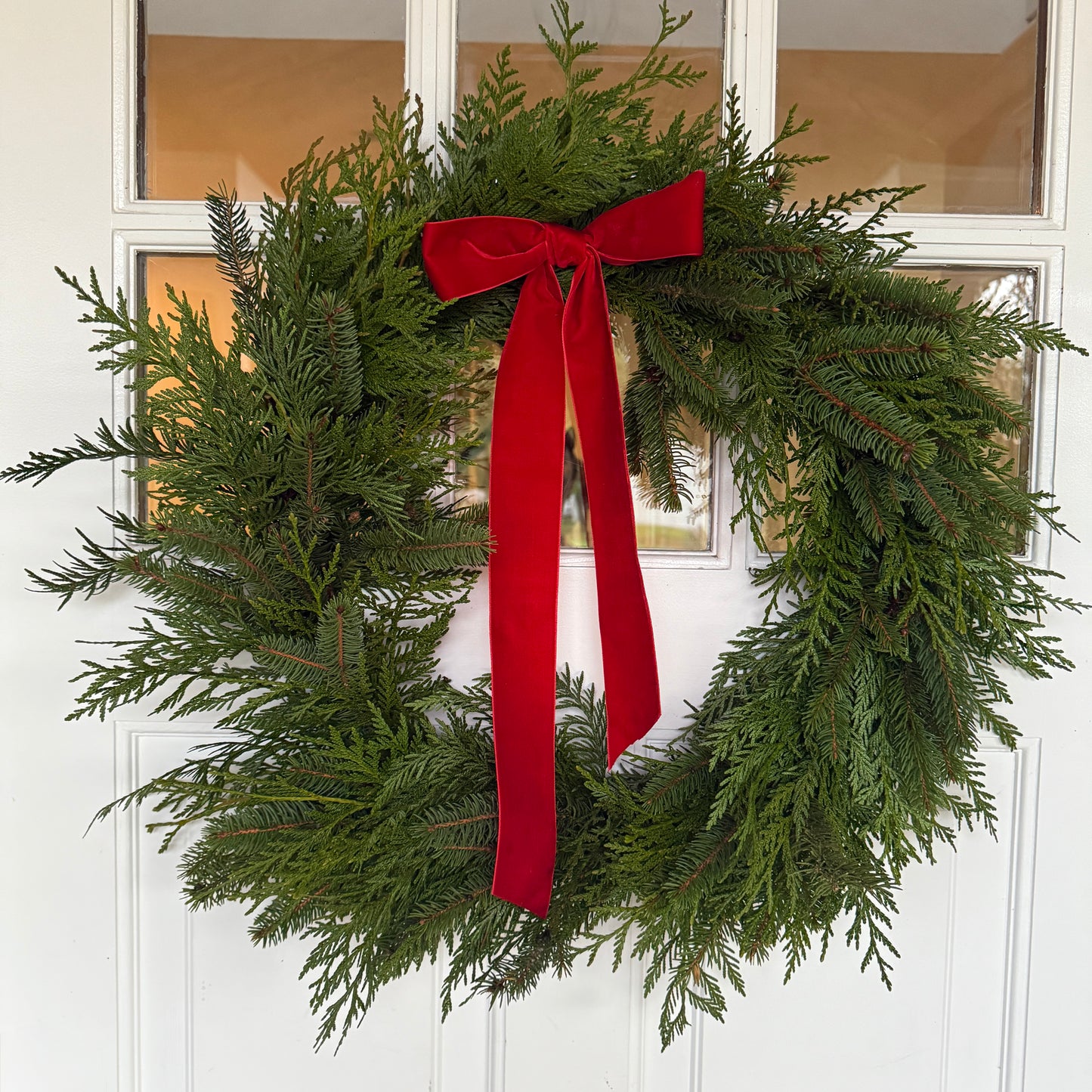Custom Hand Tied Fresh Christmas wreath